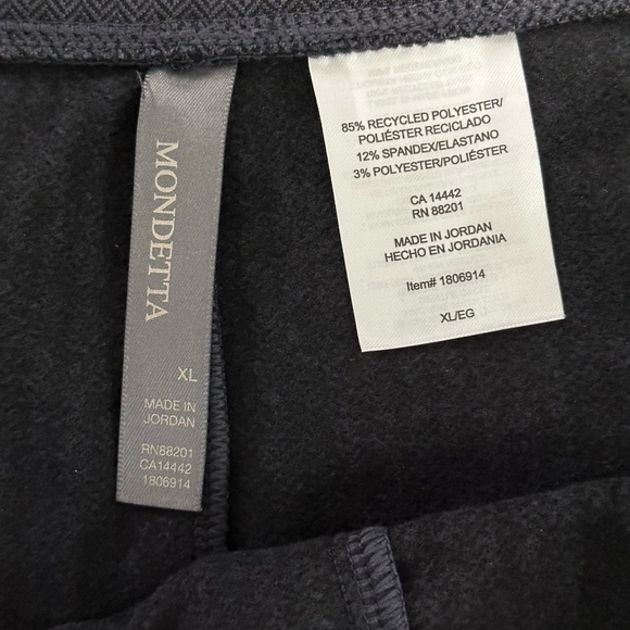 🖤Mondetta Fleece-Lined Straight Leg Pants Black Herringbone with side Pockets🖤 - Picture 9 of 16